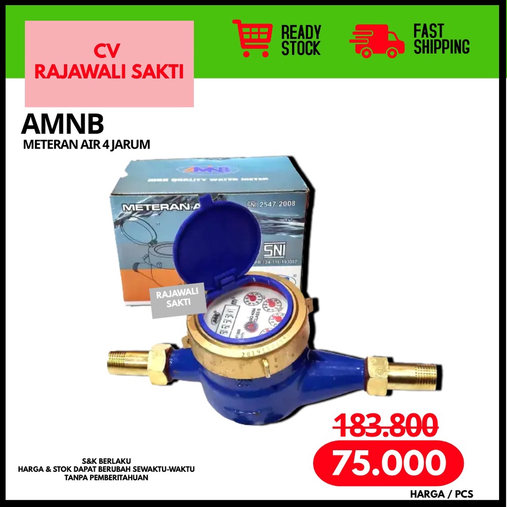meteran air PDAM 1/2 inchi SNI AMNB