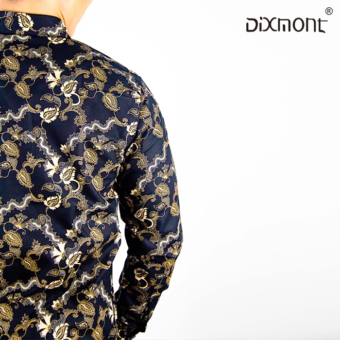 Dixmont Kemeja Pria Batik Panjang Hem BL01122