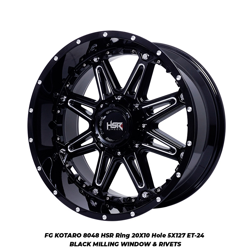 Velg Model Offroad Untuk Mobil Jeep Rubicon Merk HSR FG Kotaro R20