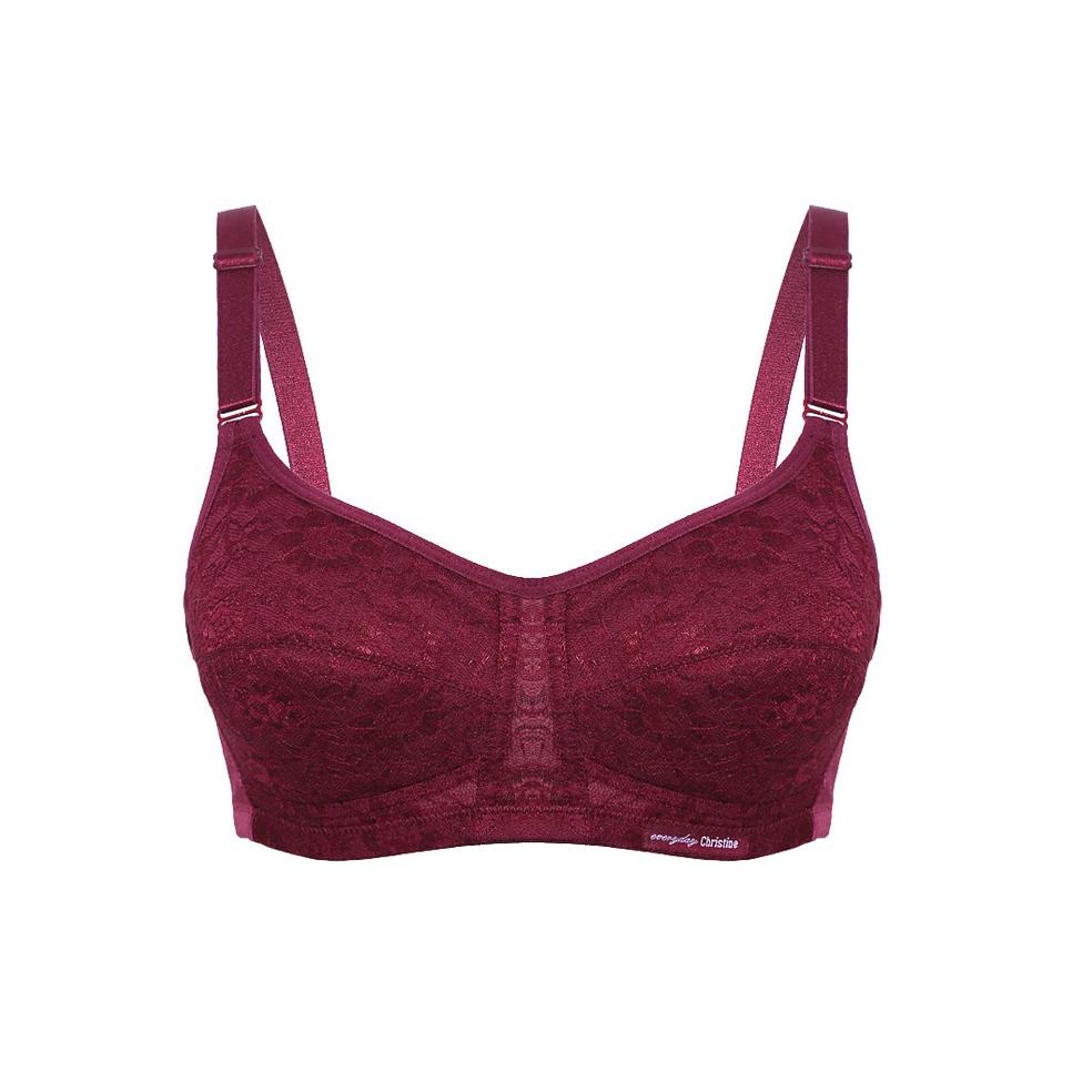 CHEKOUT Tulip by Christine Everyday Basic Bra - Maroon