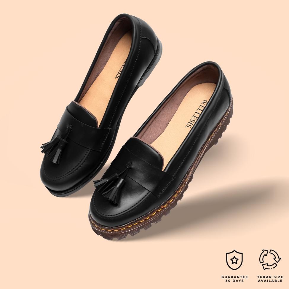 SIAP KIRIM Ellesis Sepatu Flat Wanita Loafer Docmart - Arme Series