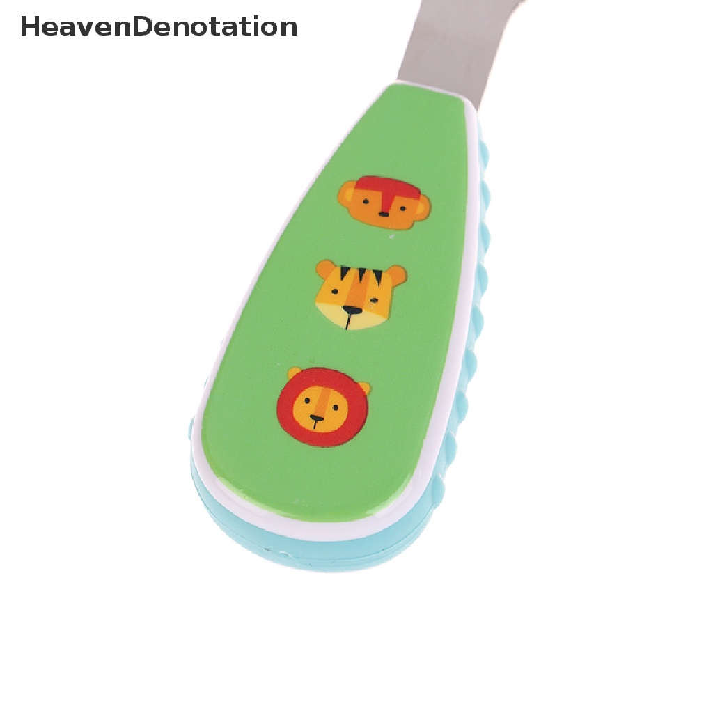 [HeavenDenotation] Sendok Kecil Anak Stainless steel Motif Kartun Garpu Sendok Set Peralatan Makan HDV