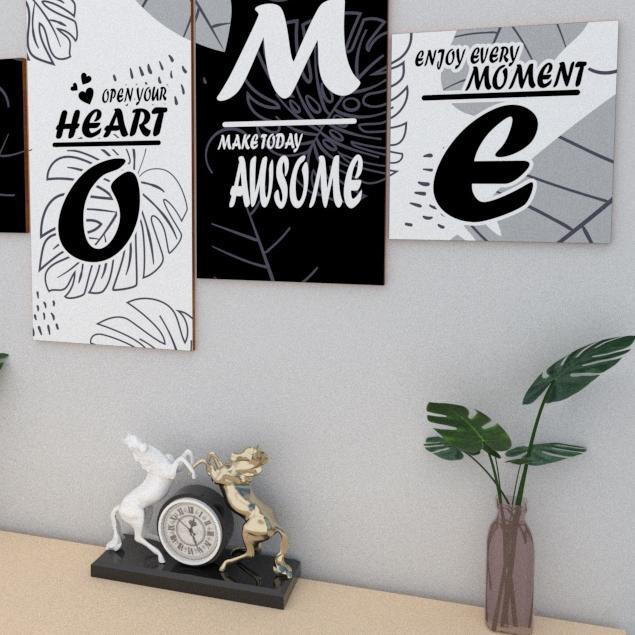 ☝ Hiasan dinding aesthetic minimalis  ruang tamu  kayu tulisan Home set kaligrafi Mdf 7mm ➲