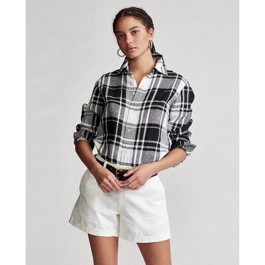 R*phlauren pocket striped blouse