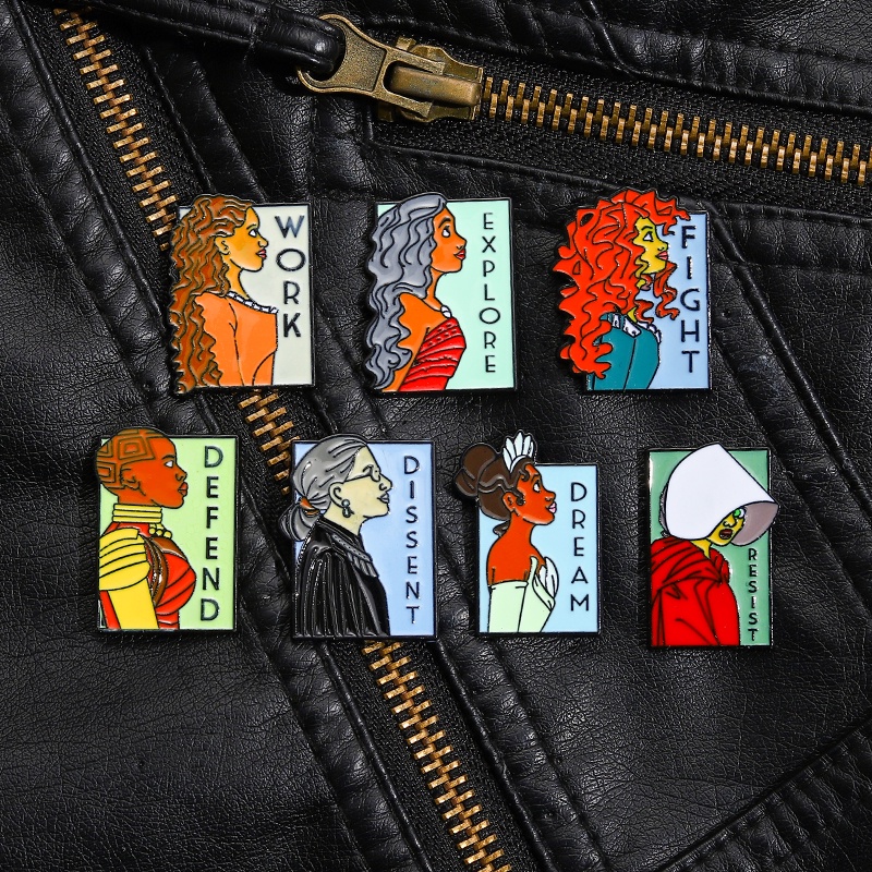 Kartun Karakter Perempuan Enamel Pin Potret Aksesoris Hadiah Custom Lencana Grosir Bros Kerah Baju Kaus