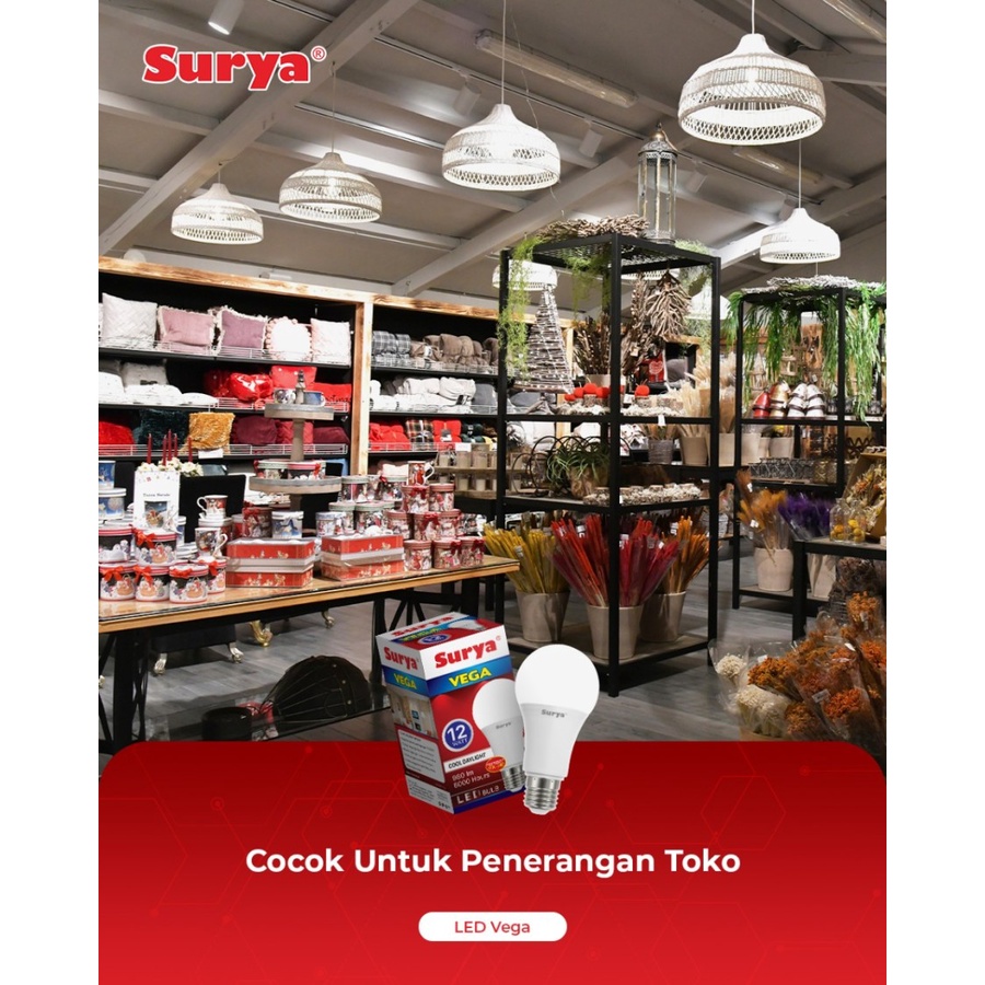 Lampu Led Bulb Surya Vega 9 Watt Cool Day Light Putih SNI Original