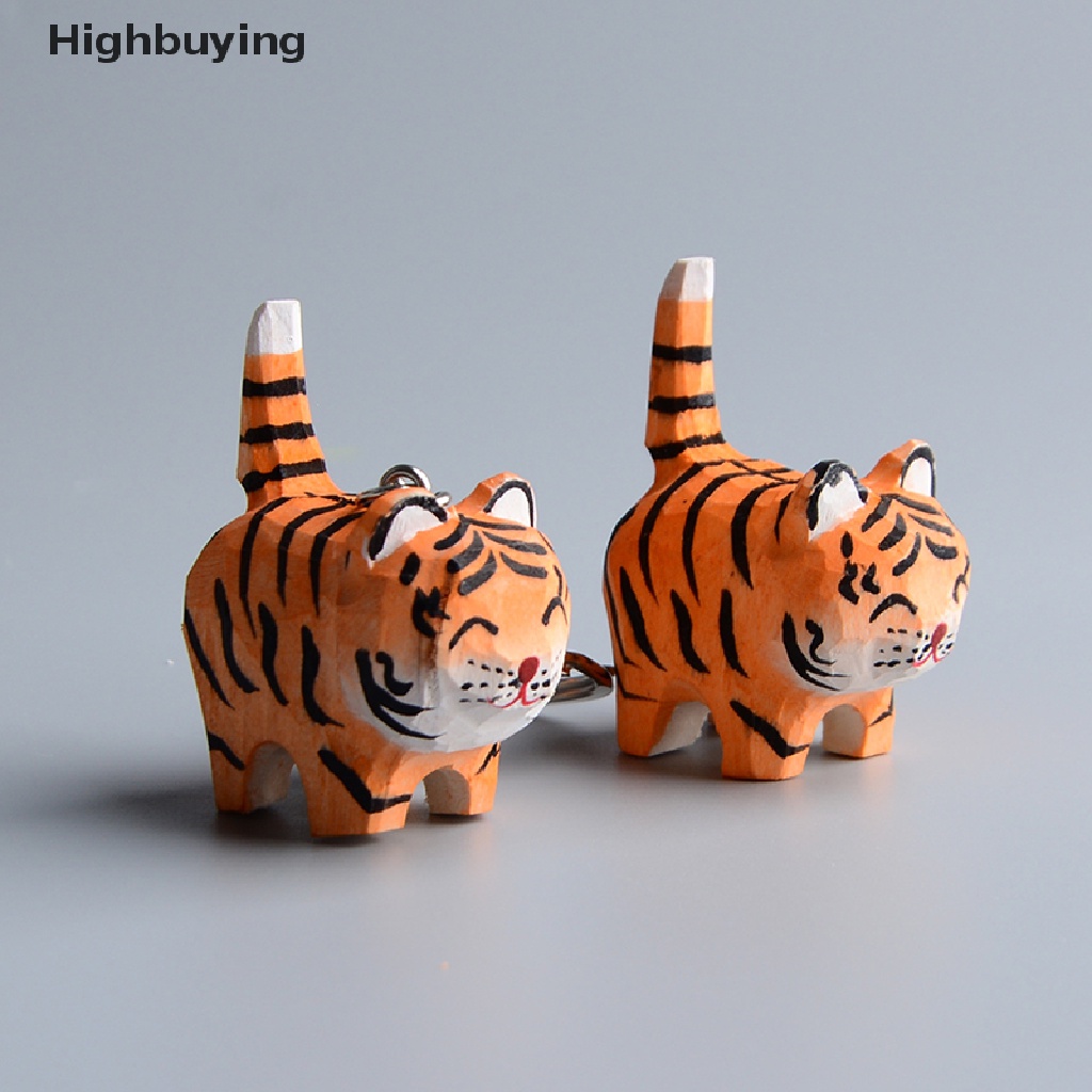 Hbid Murni Buatan Tangan Ukiran Kerajinan Harimau Ornamen Hewan Kecil Gantungan Kunci Siswa Ransel Liontin Kreatif Desktop Harimau Dekorasi Kerajinan Glory