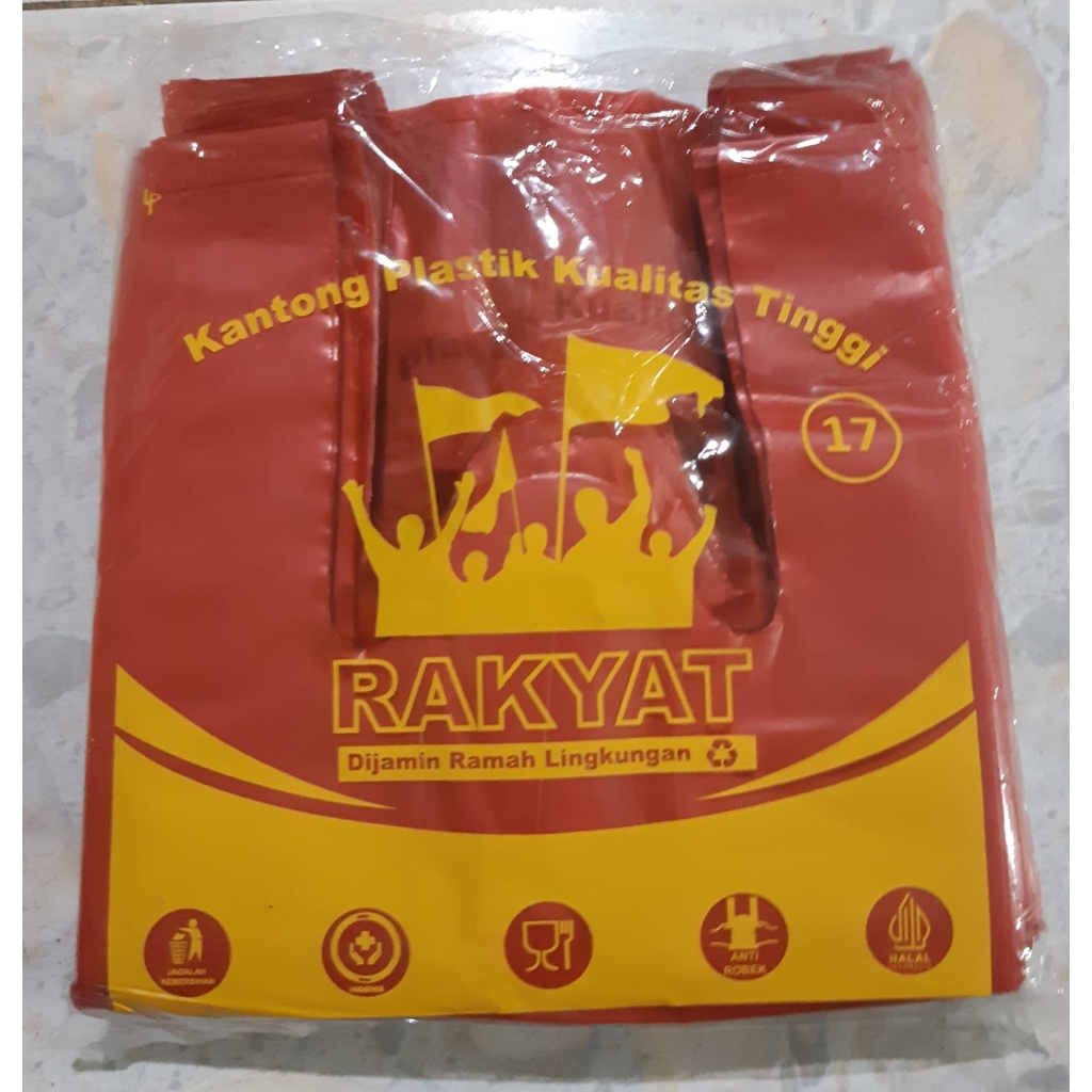 Kantong Plastik Kresek Merah Berat 400gr Ukuran 17 24 28 35 40 Bahan HDPE