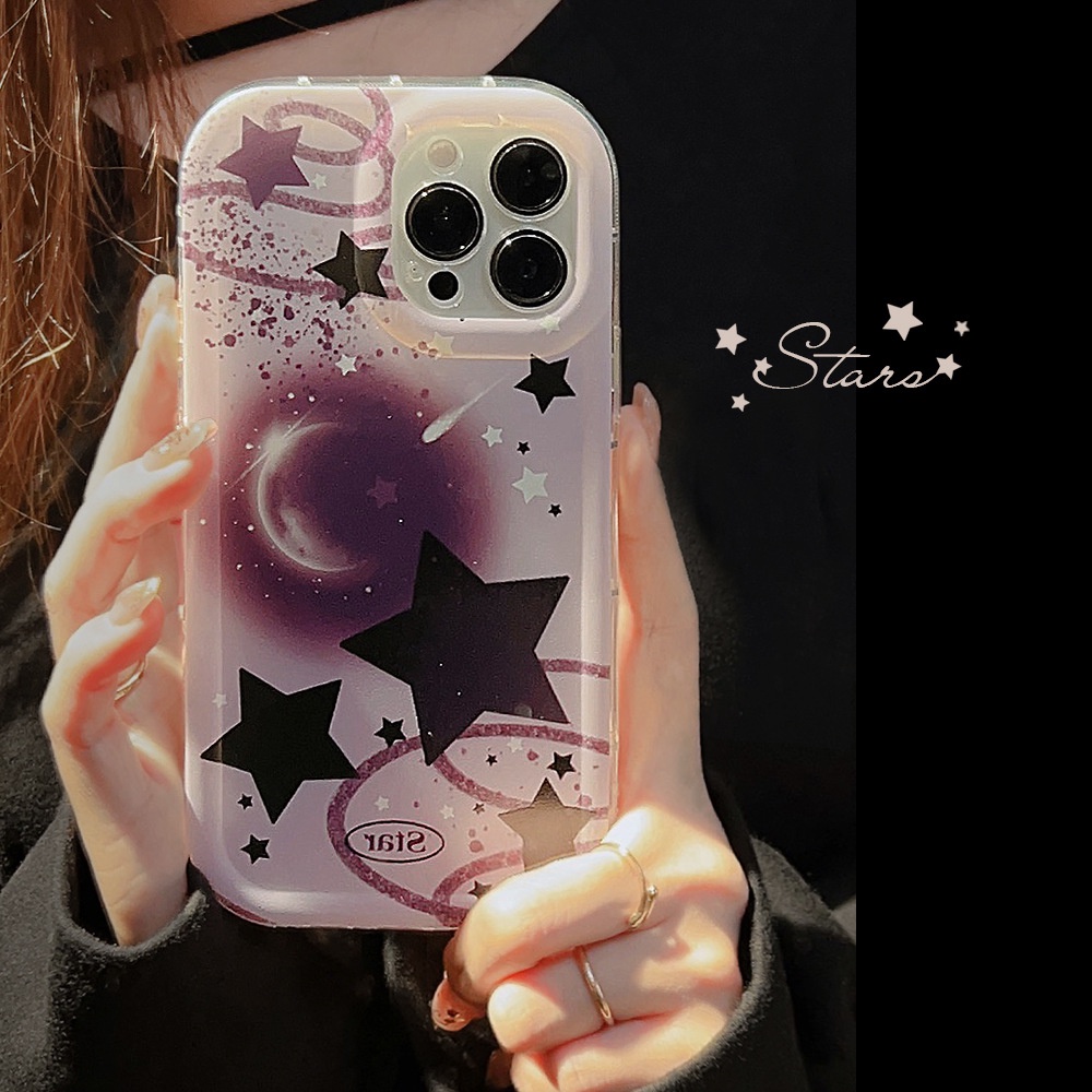 IPHONE Ins A Meteor on the Moon Silikon Case Untuk Iphone14 11 12 13 PRO MAX Casing Cover Pelindung AT0049