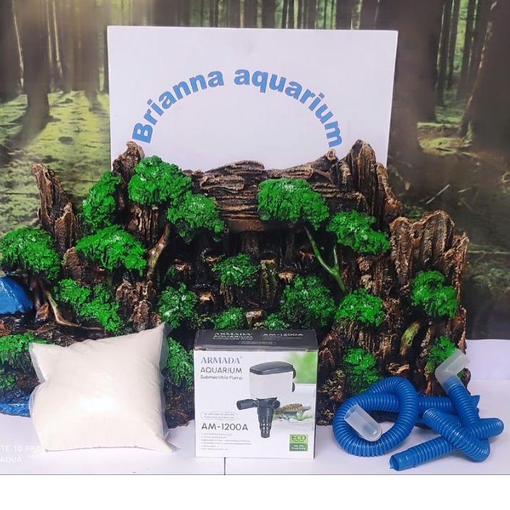 tebing air terjun 2pipa panjang 60cm fullset aquascape  Limited