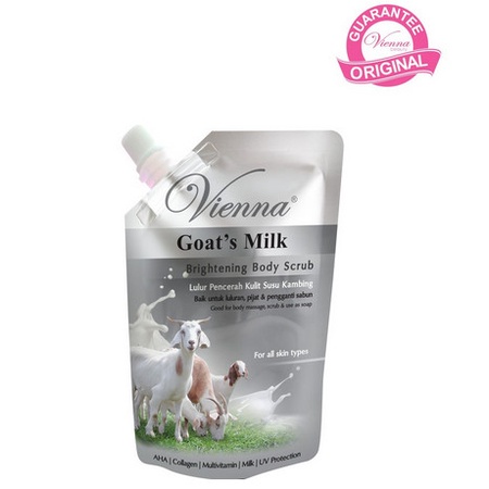 VIENNA BRIGHTENING BODY SCRUB 250 SACHET- LULUR VIENNA REFFIL 250GR - GOAT MILK