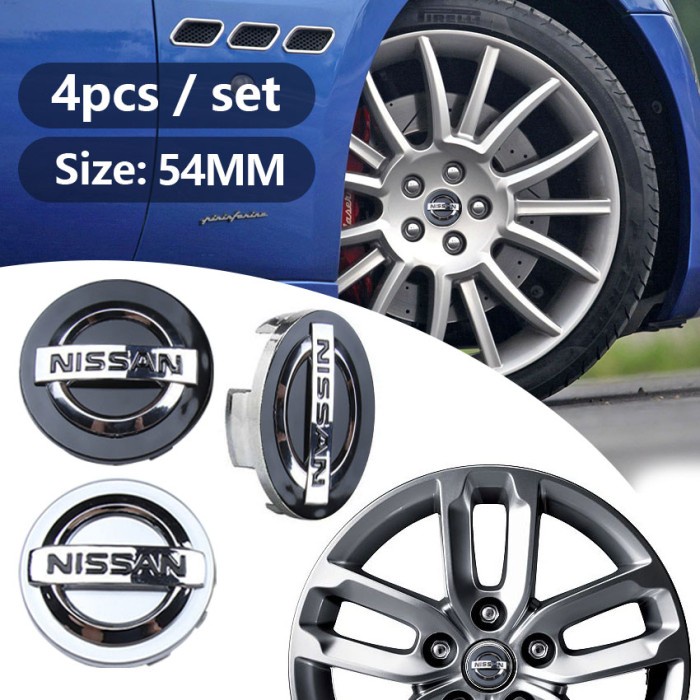 4PCS DOP TUTUP VELG EMBLEM MOBIL NISSAN WHEELDOP DOP RODA MOBIL 54MM