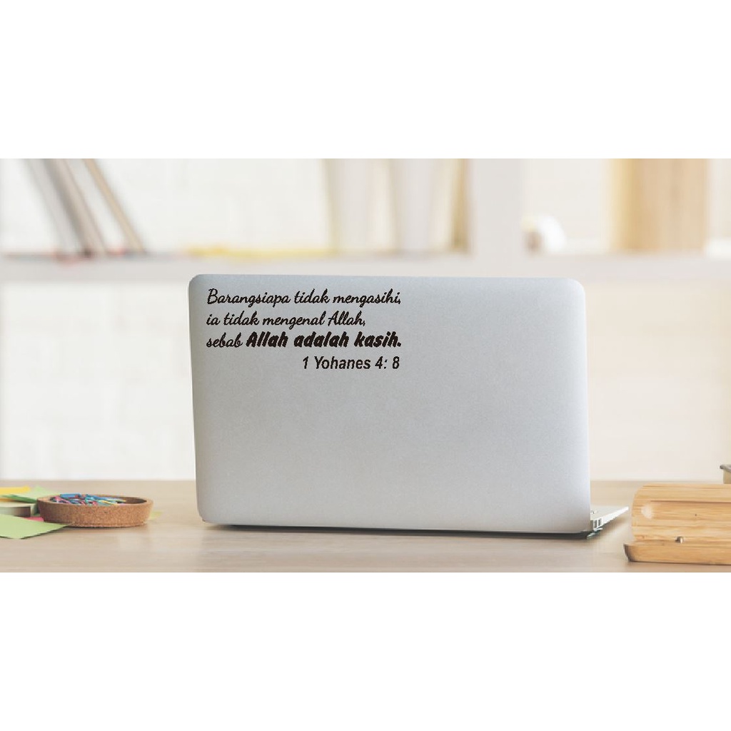 Stiker Barangsiapa Mengasihi Allah Ayat Alkitab Kristen Katolik Yohane
