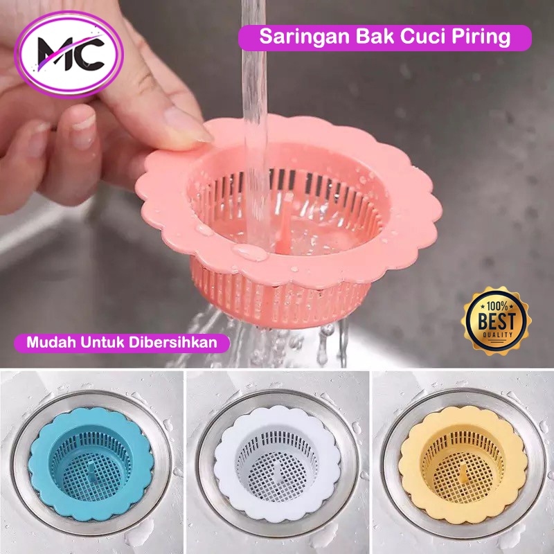 Saringan Wastafel Cuci Piring Penyaring Sink Afur Plastik PVC Saringan Sampah Bak Cuci Piring