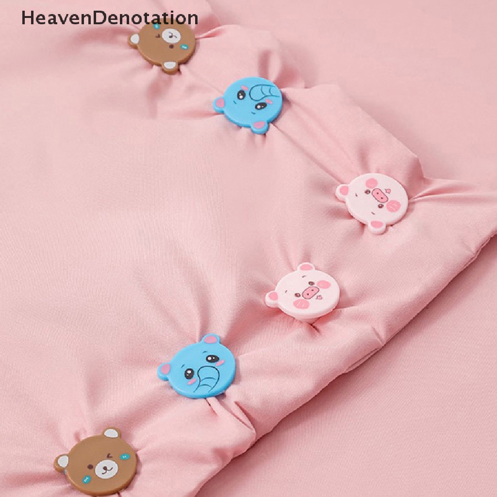 [HeavenDenotation] 6pcs Kartun BedSheet Quilt Clip Duvet Cover Pengikat Klip Anti Slip Gesper HDV