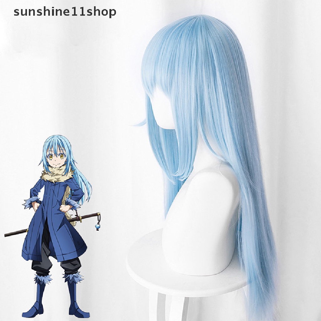 Sho Saat Itu Aku Berelinisasi Jadi Slime Cosplay Wig Rimuru Tempest Wig Biru N