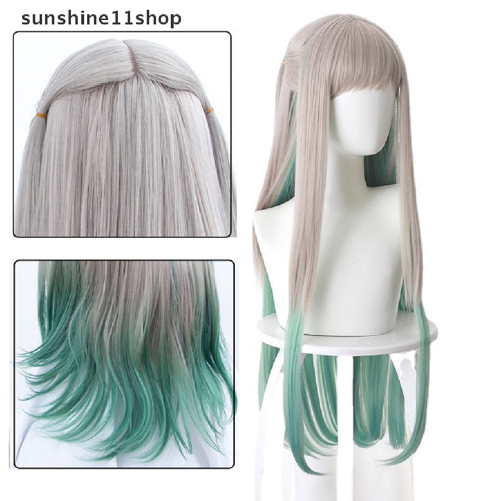 Sho Anime Toilet-bound Hanako-kun Yashiro Nene Cosplay Wig Abu-Abu Gradien Biru Wig N