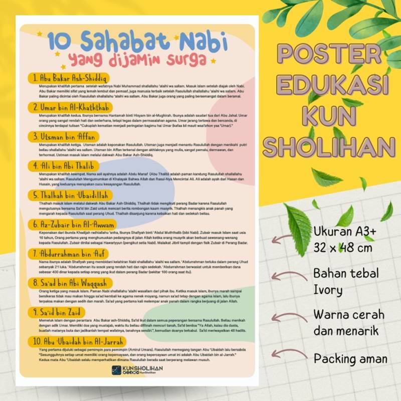 POSTER 10 SAHABAT NABI YANG DIJAMIN SURGA