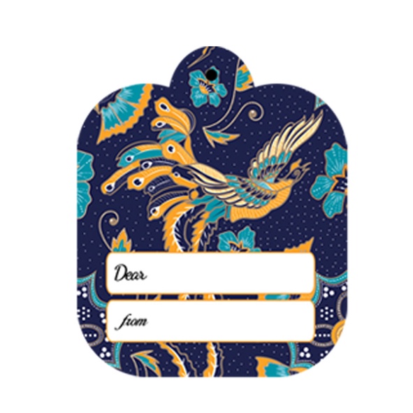 Murah!! (1Pak Isi 10Pcs) Gift tag Motif Batik, gift tag  batik, handtag batik, gift label hampers