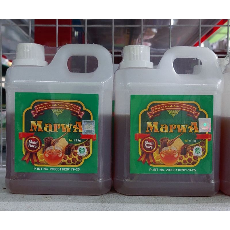 

Madu Marwa Multiflora botol jrigen 1Kg ASLI FRESH