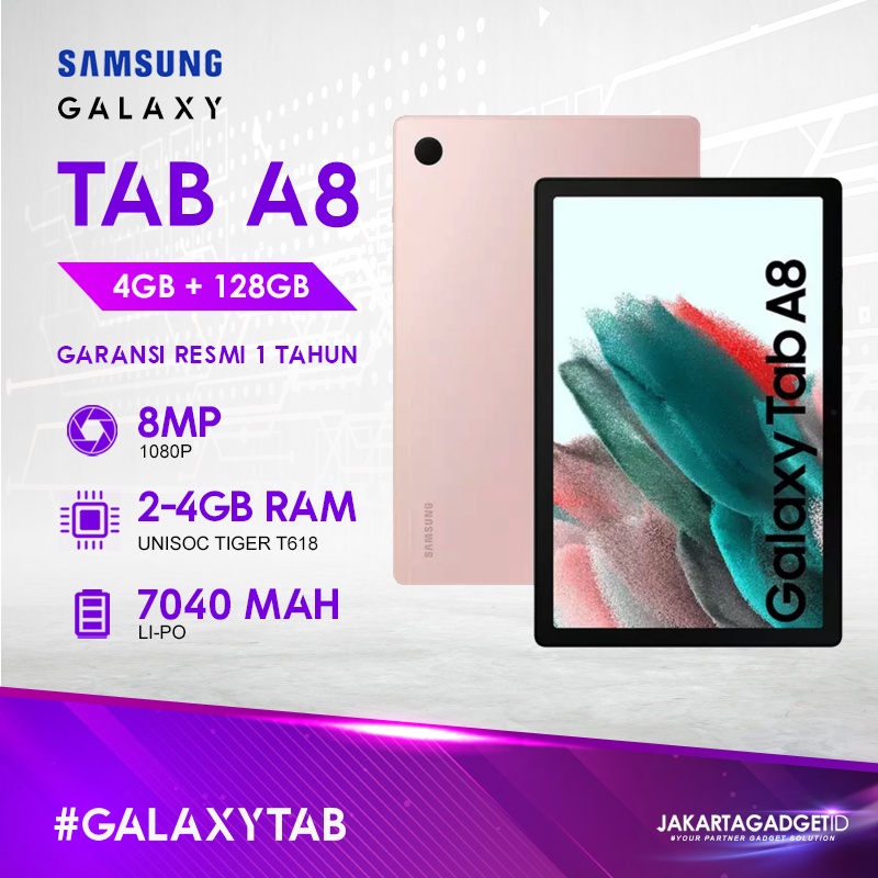 Samsung Galaxy Tab A8 LTE 4GB+128GB Garansi Resmi Samsung 1 Tahun