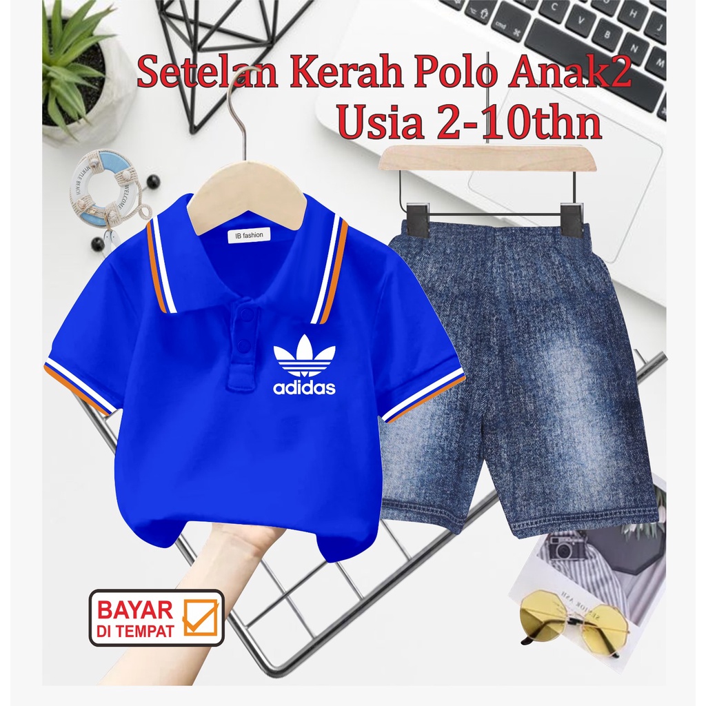 SETELAN ANAK2 KERAH POLO/4D1DZ DIGITAL SABLON