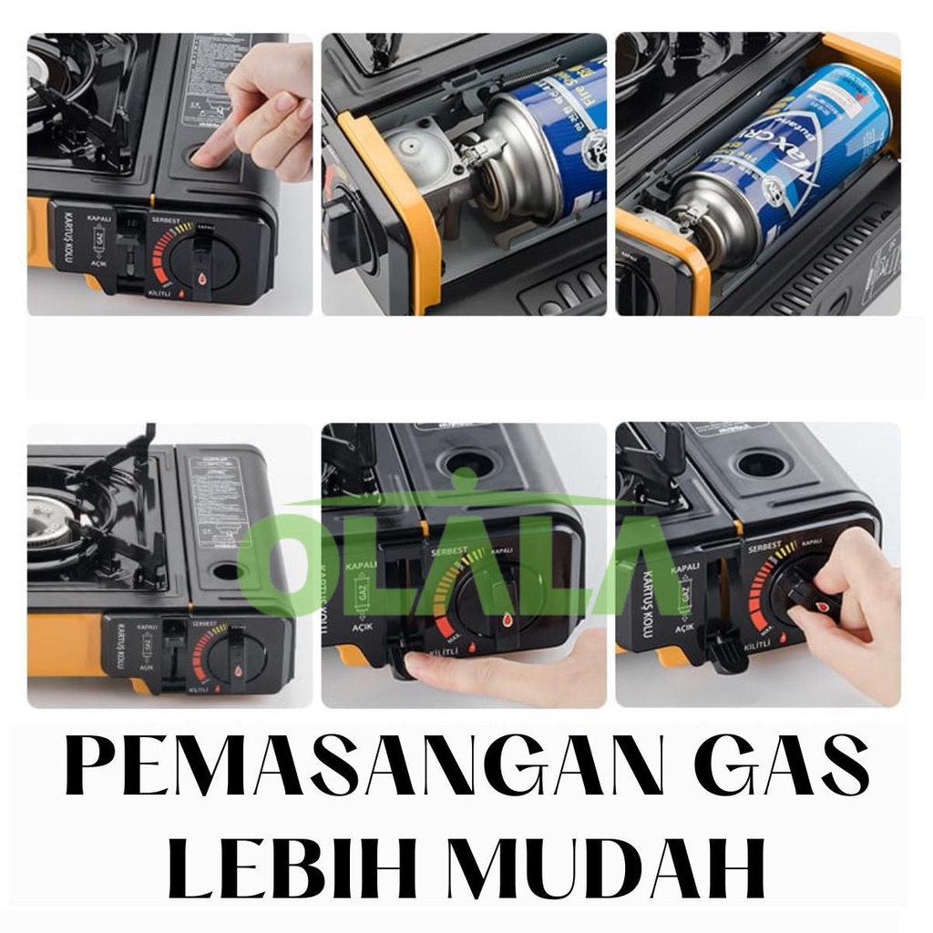 KOMPOR 1 TUNGKU KOMPOR GAS PORTABLE 2IN1 TUNGKU GAS OLL-WK00139