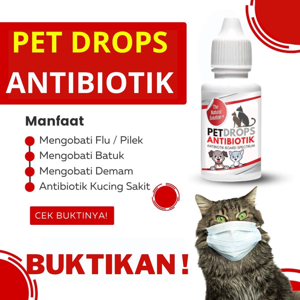 Obat Antibiotik KUCING Infeksi Percernaan Dan Pernapasan PET DROPS FEZONE