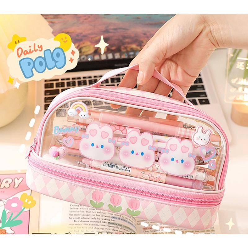 

RB Tempat Pensil Kapasitas Besar Bahan PVC Untuk Sekolah