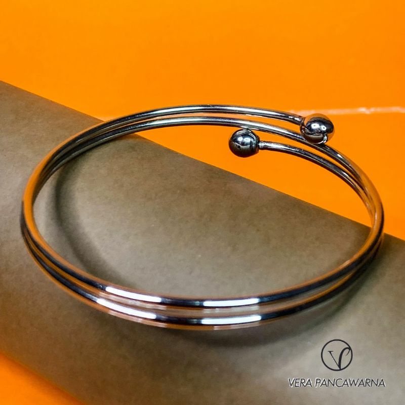 Gelang Kesehatan Bayi / Anak / Dewasa Monel Asli Anti Demam / Anti Karat Selamanya / Anti Alergi / V