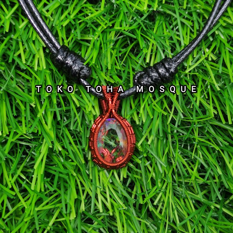 kalung etnik liontin batu kalimaya india cutting (S)