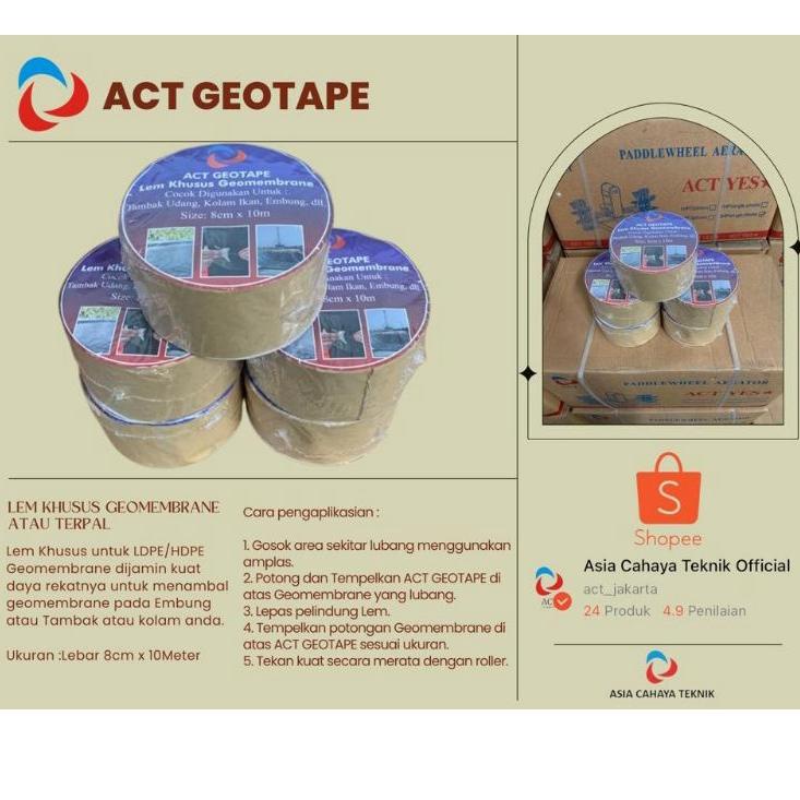 ☊ GEOTAPE Lem Geomembrane atau Plastik Terpal ♫
