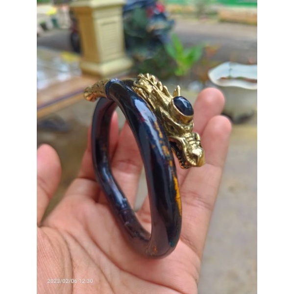 gelang tali arus hitam variasi naga berkualitas super