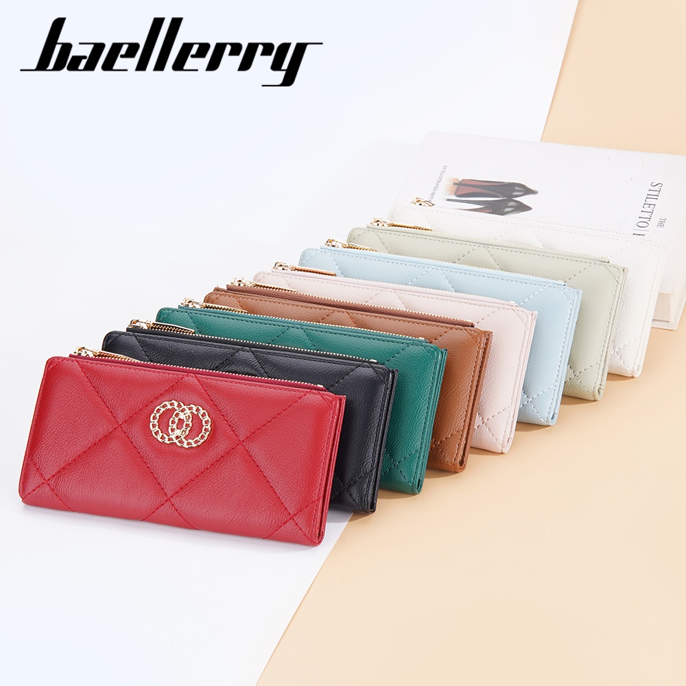 BAELLERRY N2384 Dompet Wanita Panjang Bahan Kulit PU Leather Premium WATCHKITE WKOS