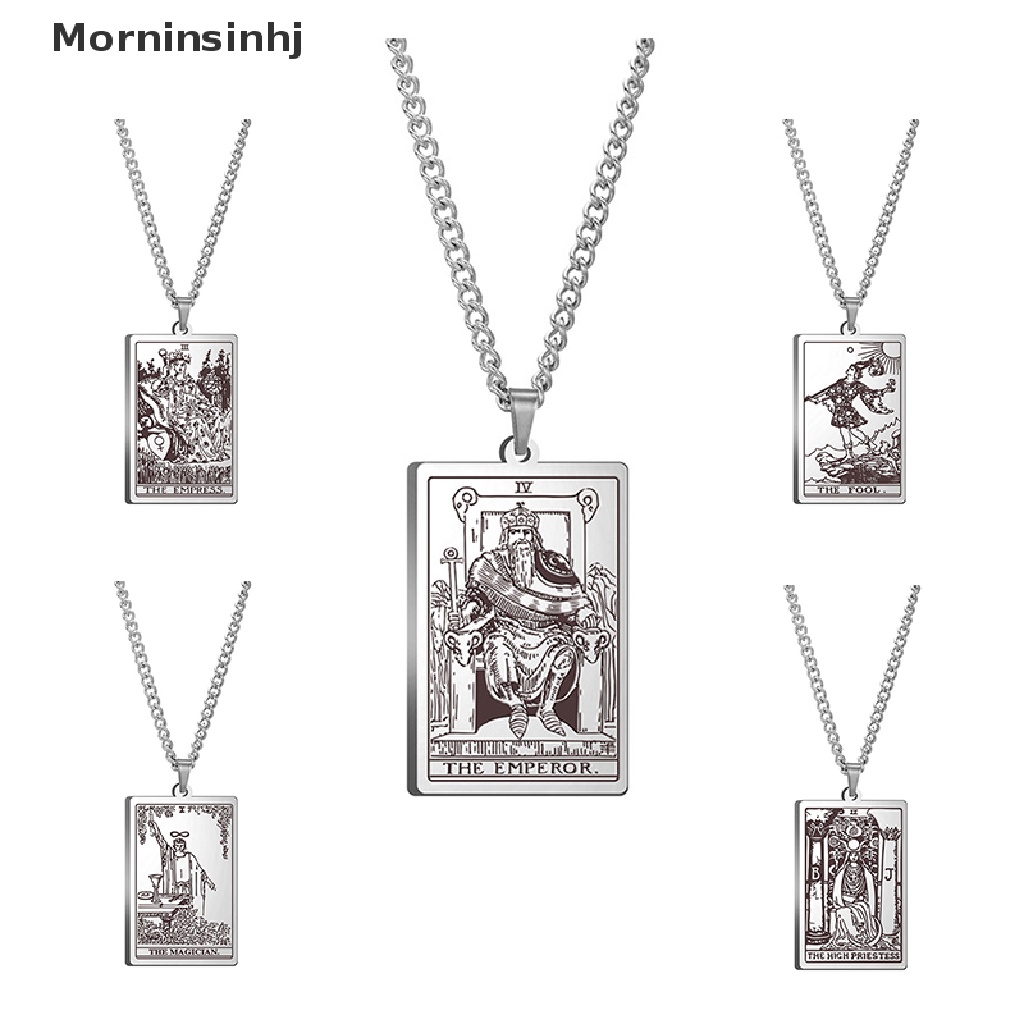 Mornin Kartu Tarot Klasik Liontin Kalung Tarot Cigano Ramalan Kalung Perhiasan id