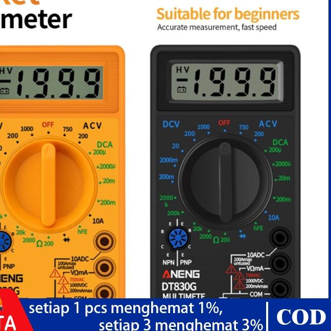 ❇ multimeter avometer multitester digital dt-830b dt830G ☈