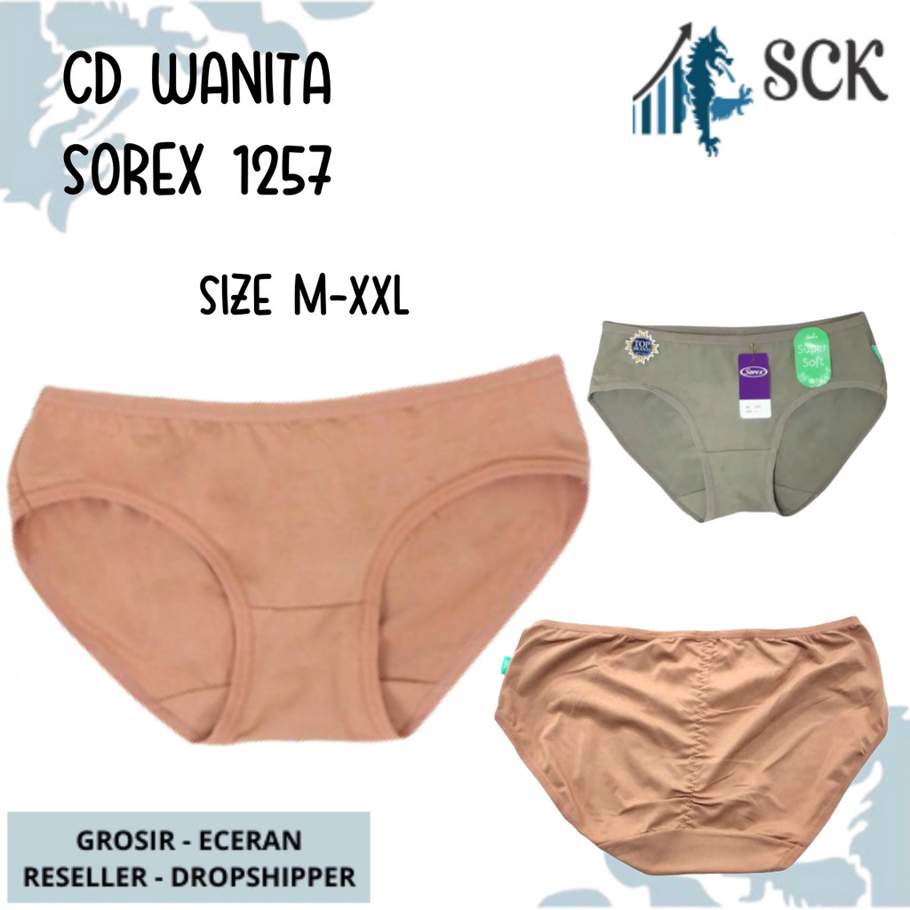 Celana Dalam SOREX 1257 / CD Ukuran M-XXL Bahan Katun / Pakaian Dalam Wanita Aneka Warna Grosir - sckmenwear GROSIR