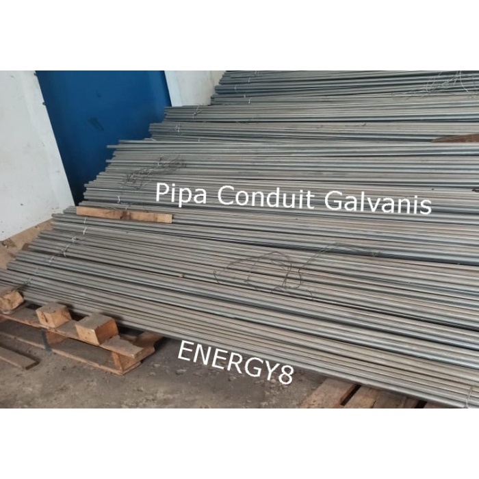 Laku Pipa Conduit Galvanis 20Mm - Pipa Galvanis 3/4" Polos - Tanpa Drat