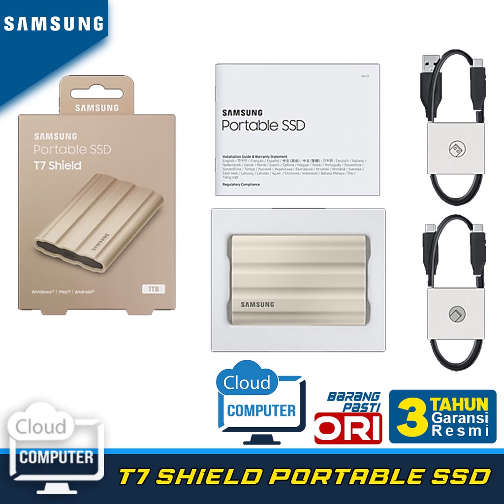 Samsung T7 Shield 1TB Portable SSD - Beige