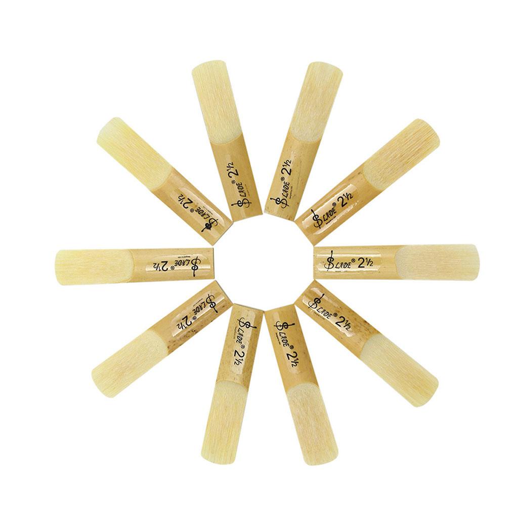 Huit 10Pcs Reed Saxophone Kekuatan2 5alat Instrumen B-Datar Tenor Bagian Permukaan Bantu Pengerjaan Potongan Peluit