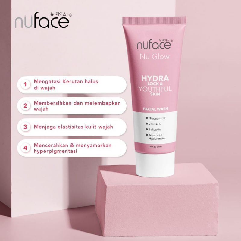 Nuface Nu Glow Hydra Lock &amp; Youthful Skin | Facial Wash - Toner - Serum - Day Cream - Night Cream