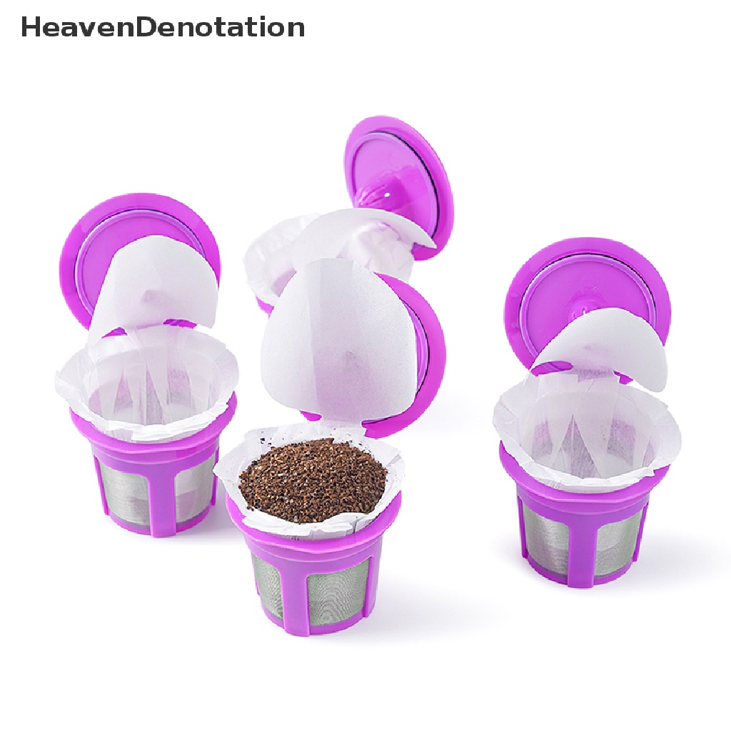 [HeavenDenotation] 50pcs Filter Kopi Portable Kertas Isi Ulang Coffee Maker Filters Dengan Penutup HDV