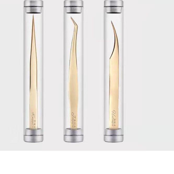 ➧ HEMOLA PINSET GOLD PINSET EYELASH EXTENSION GOOD QUALITY ►