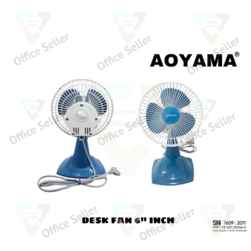 Kipas Angin Meja 6 inci | Kipas Angin Duduk 6&quot; | Desk Fan Aoyama 6 inch