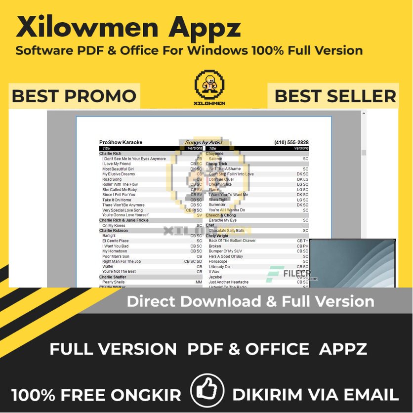 [Full Version]  Karaosoft Song List Generator Pro PDF Office Lifetime Win OS