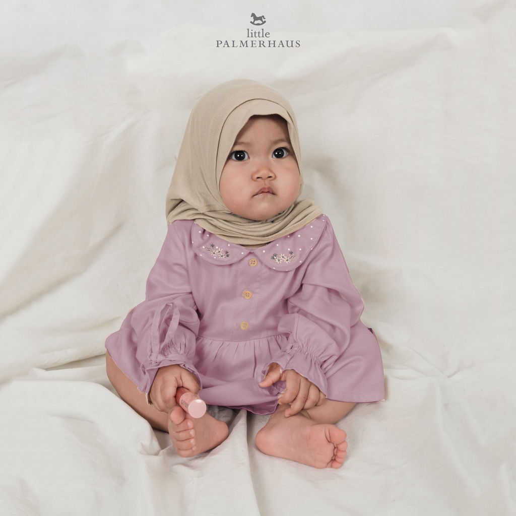 PROMO 7.7 PROMO BAJU LEBARAN LITTLE PALMERHAUS BABY GAMIS BAJU LEBARAN ANAK PEREMPUAN FASHION MUSLIM 0 - 12 BULAN