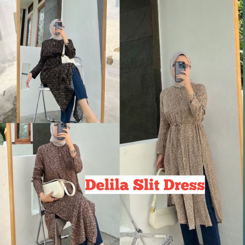 DELILA SLIT DRESS TUNIK PREMIUM