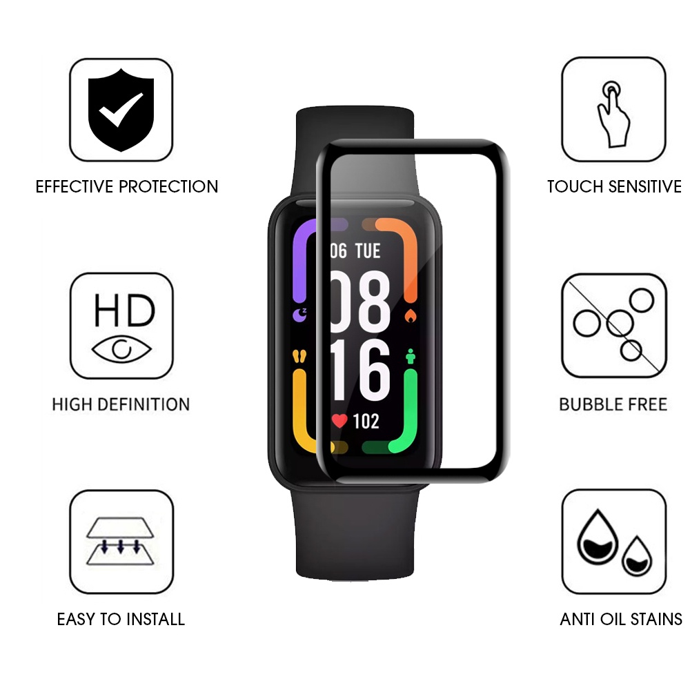 Hd Ultra Clear Anti Noda Menonton Film Smartwatch Hydrogel Film Cakupan Penuh Film Pelindung Layar Menonton Film Laminasi Untuk Redmi Band2