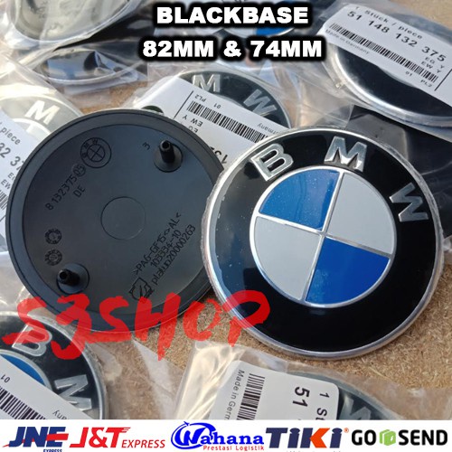 1pcs Emblem BMW Standard 82mm dan 74mm Biru Putih (Kap Mesin) Chrome Logo 2 pins