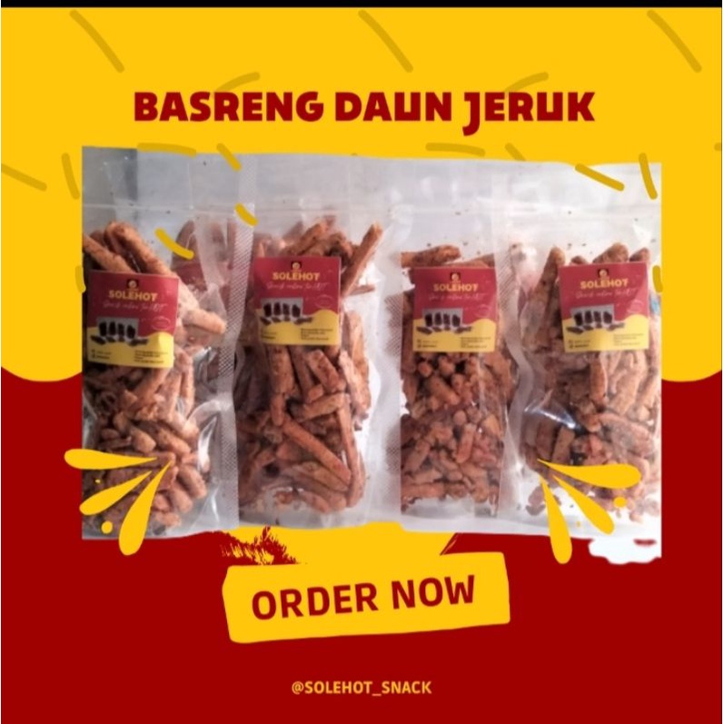 

Basreng Pedas Daun Jeruk 30 Gram SOLEHOT_SNACK cemilan kekinian